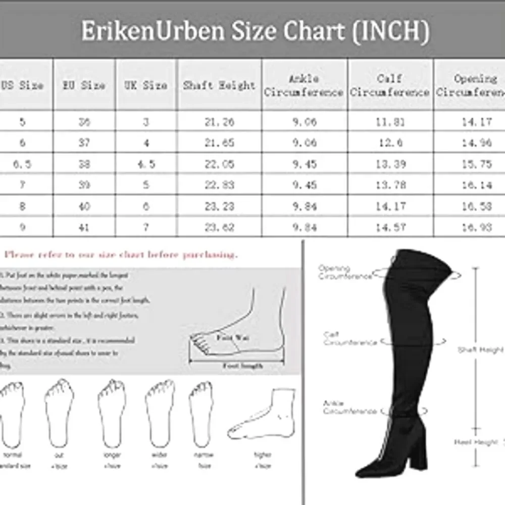 (S-RD610) Women Over the Knee Boots High Boots Front Zipper Sz 39 (8.5)